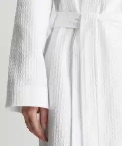 Calvin Klein Waffle Cotton Bathrobe White