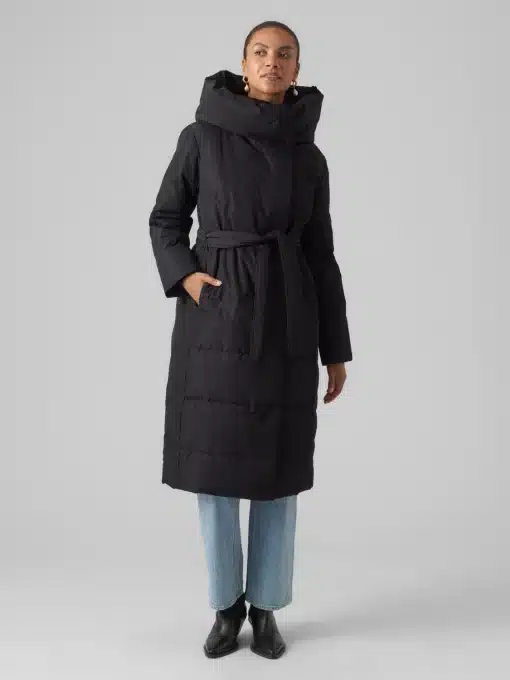 Vero Moda Leonie Long Down Jacket Black