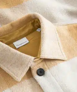 Knowledge Cotton Apparel Checked Overshirt Yellow Check