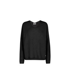 Mos Mosh Thora V-Neck Knit Black