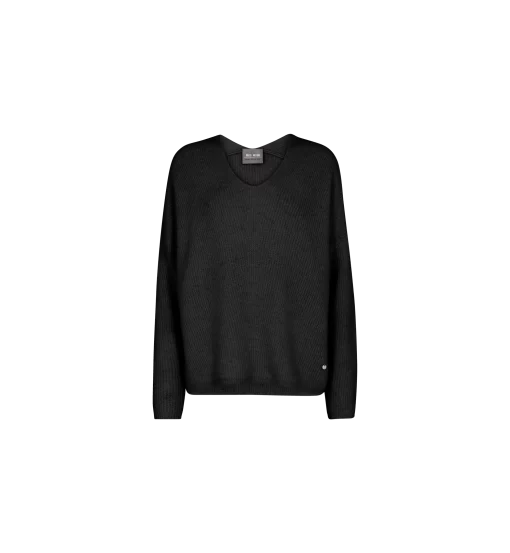 Mos Mosh Thora V-Neck Knit Black