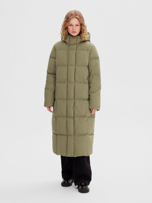 Selected Femme Nita Coat Dusky Green
