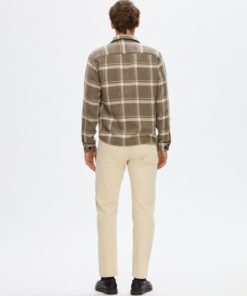 Selected Homme Mason Pablo Check Overshirt Sand