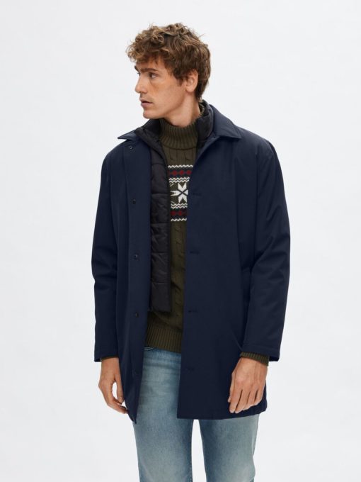 Selected Homme Alvin Padded Coat Sky Captain
