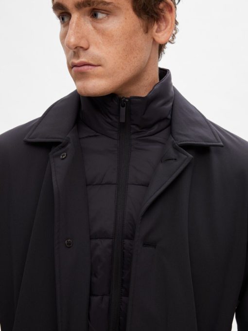 Selected Homme Alvin Padded Coat Black