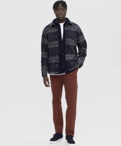 Selected Homme Archive Overshirt Jacket Navy Blazer