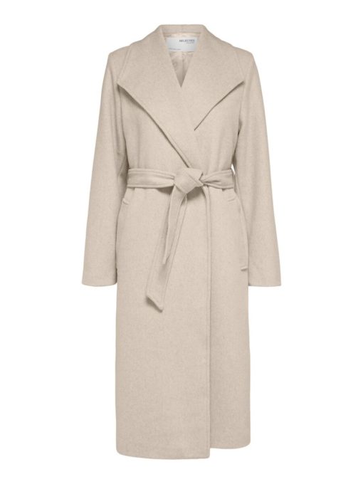 Selected Femme Rosa Wool Coat Sandshell