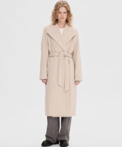 Selected Femme Rosa Wool Coat Sandshell