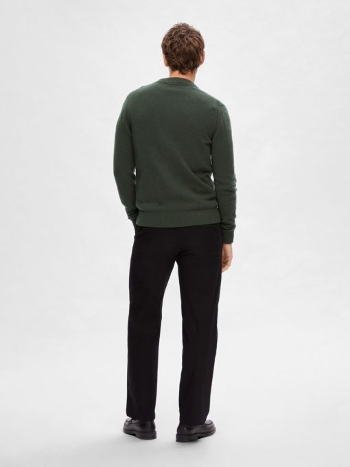 Selected Homme Newcoban Zip Cardigan Forest Green