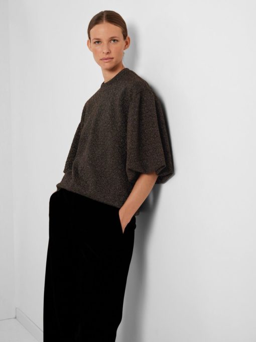 Selected Femme Agnethe Glitter Top Black