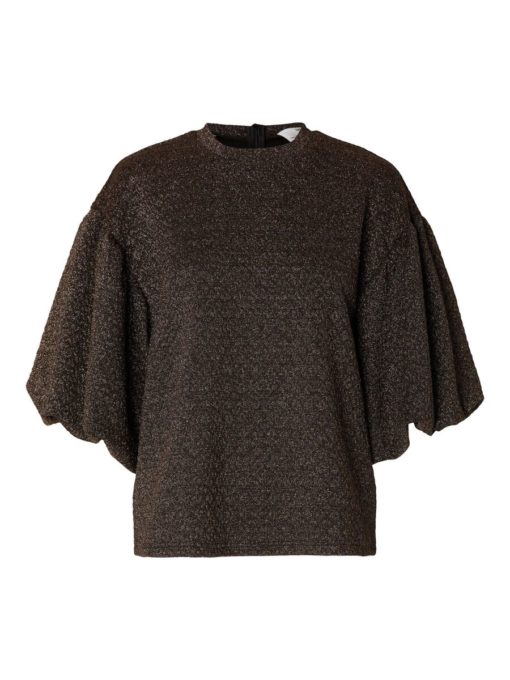 Selected Femme Agnethe Glitter Top Black