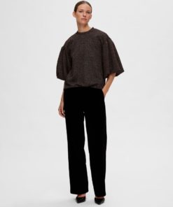 Selected Femme Agnethe Glitter Top Black