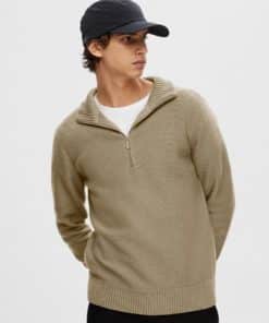 Selected Homme Axel Half Zip Knit Mermaid