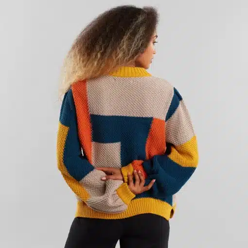 Dedicated Sweater Knitted Rutbo Blocks Multi Color