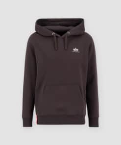 Alpha Industries Basic Hoody Small logo Hunter Brown