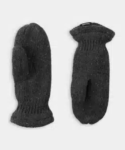 Dedicated Mittens Handen Wool Dark Grey Melange