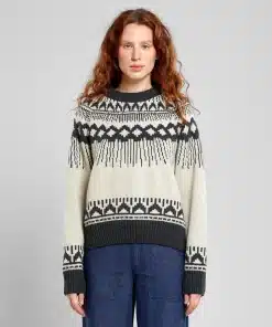 Dedicated Sweater Senja Fair Isle Pearl White