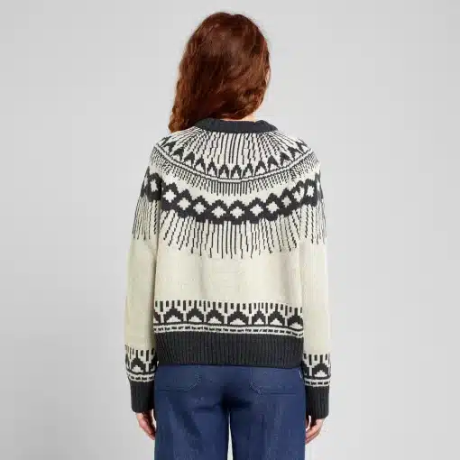 Dedicated Sweater Senja Fair Isle Pearl White