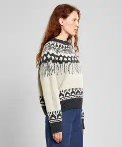 Dedicated Sweater Senja Fair Isle Pearl White