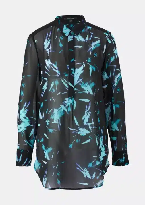 Comma, Graphic Blouse Black