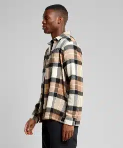 Dedicated Shirt Rute Multi Check Oat White