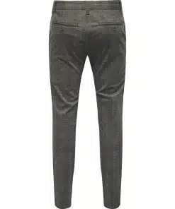 Only & Sons Mark Check Pants Slate Black