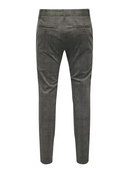 Only & Sons Mark Check Pants Slate Black