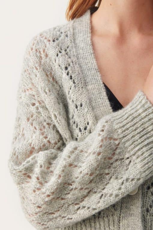Part Two Cayenne Cardigan Grey Melange