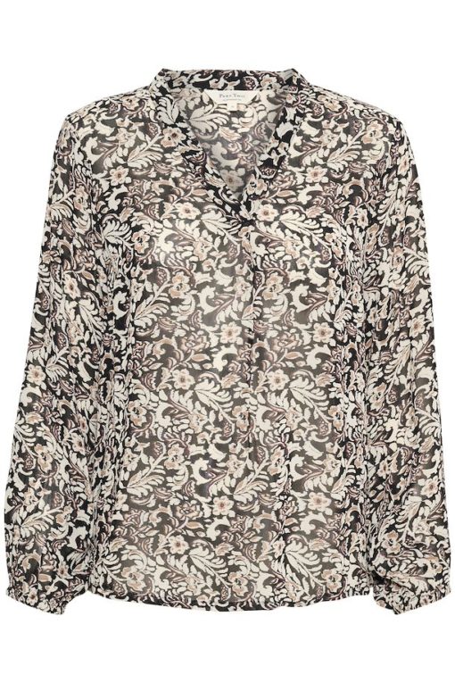 Part Two Ditte Blouse Black Wallpaper Print