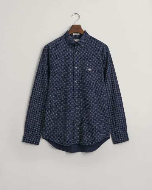 Gant Micro Print Shirt Marine