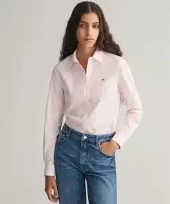 Gant Woman Slim Stretch Oxford Shirt Light Pink