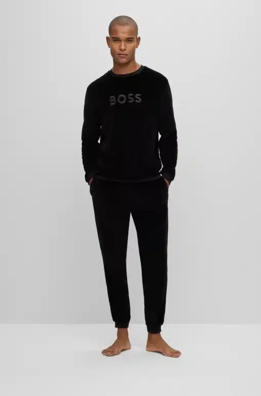 Boss Velour Pants Black