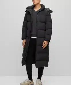 Hugo Mikky Long Puffer Coat Black