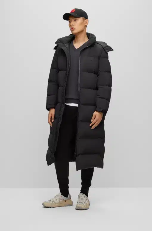 Hugo Mikky Long Puffer Coat Black