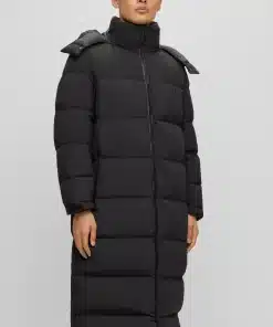 Hugo Mikky Long Puffer Coat Black