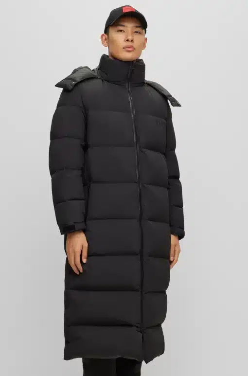 Hugo Mikky Long Puffer Coat Black