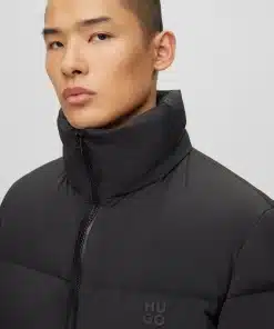 Hugo Mikky Long Puffer Coat Black