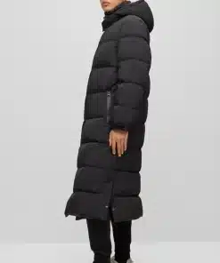 Hugo Mikky Long Puffer Coat Black