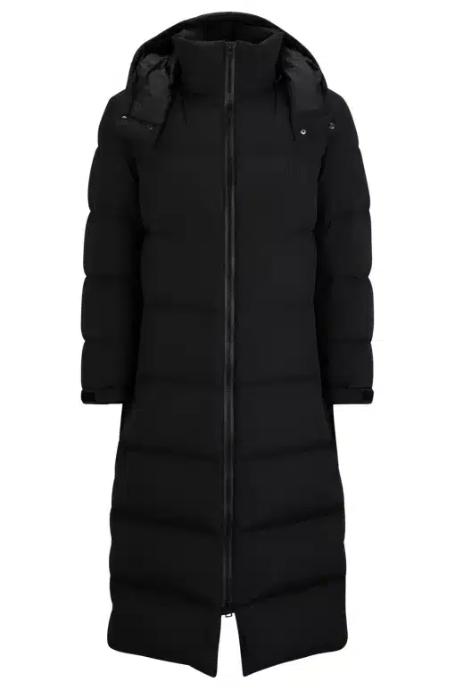 Hugo Mikky Long Puffer Coat Black