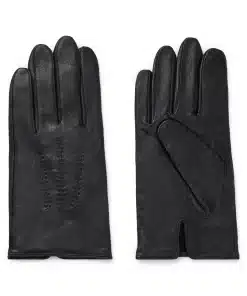 Boss Hainz Leather Gloves Black