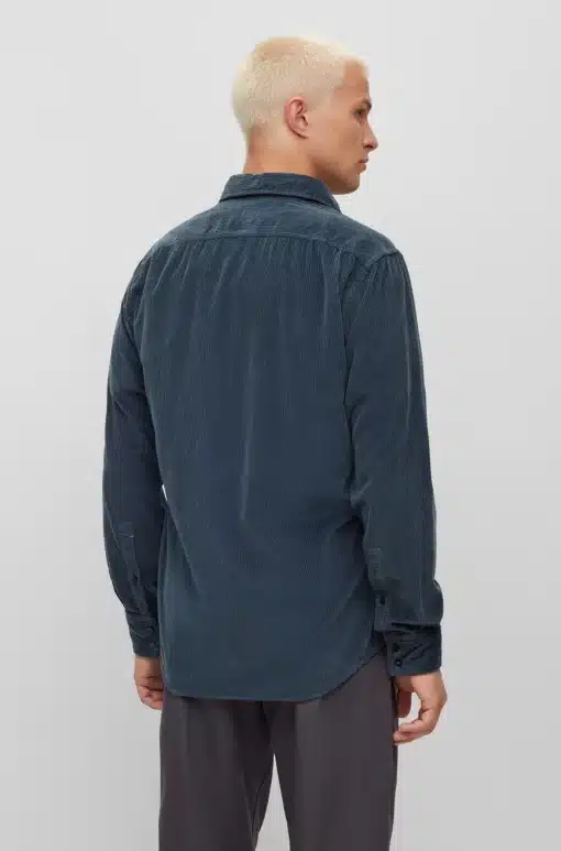 Boss Relegant 6 Corduroy Shirt Dark Green