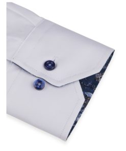 White Contrast Twill Shirt
