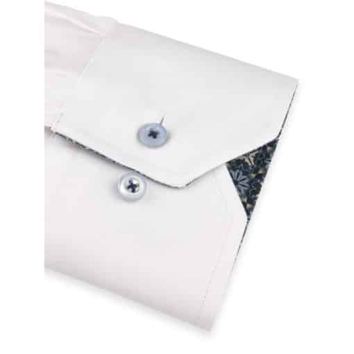 Stenströms White Contrast Twill Shirt