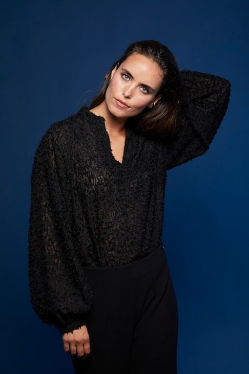 Rue de Femme Clover Blouse Black
