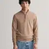 Gant Superfine Lambswool Jumper Dk Sand Melange