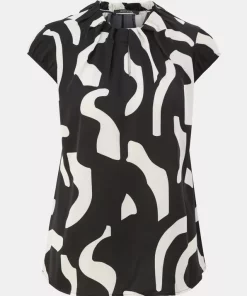 Comma, Blouse Top Black/White