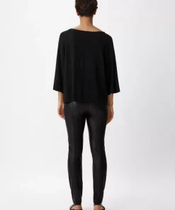 Comma, Faux Leather Trousers Black
