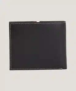 Tommy Hilfiger Premium Leather Signature Flap And Coin Wallet Black