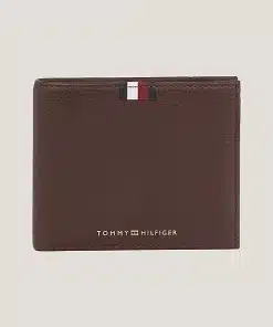 Tommy Hilfiger Premium Leather Card And Coin Wallet Coffee Bean