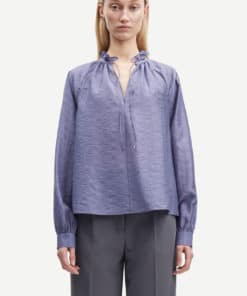 Samsoe & Samsoe Karookhi Blouse Blue Granite Whizz